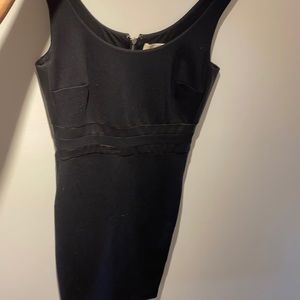 Michael Kors black leather details dress